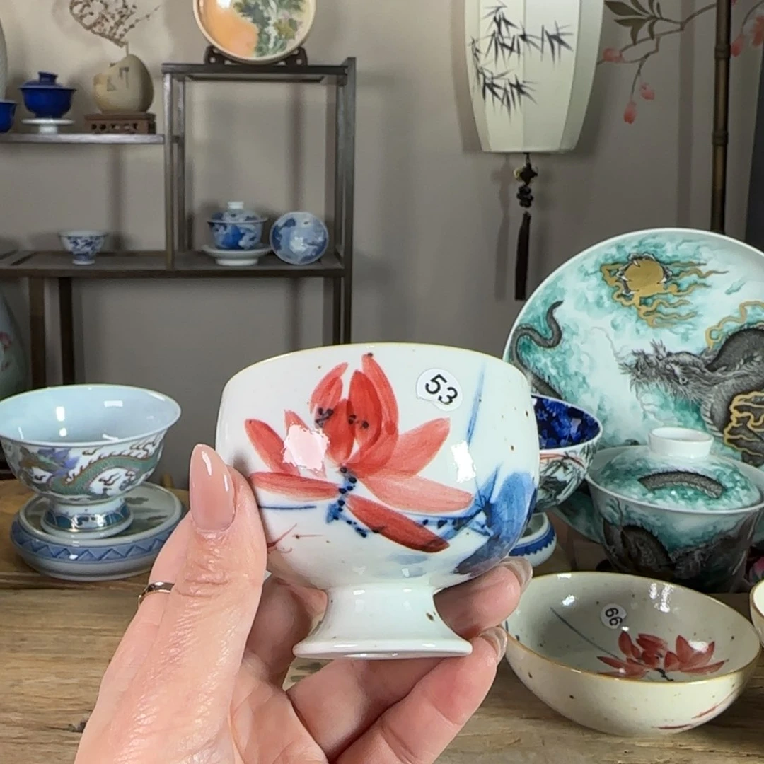 杯景德镇陶瓷柴烧多人