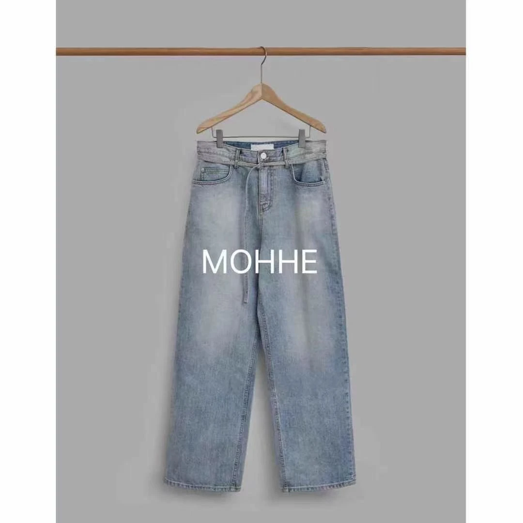 韩国东大门正品代购 moh腰带牛仔裤休闲百搭洋气（no退 no换）