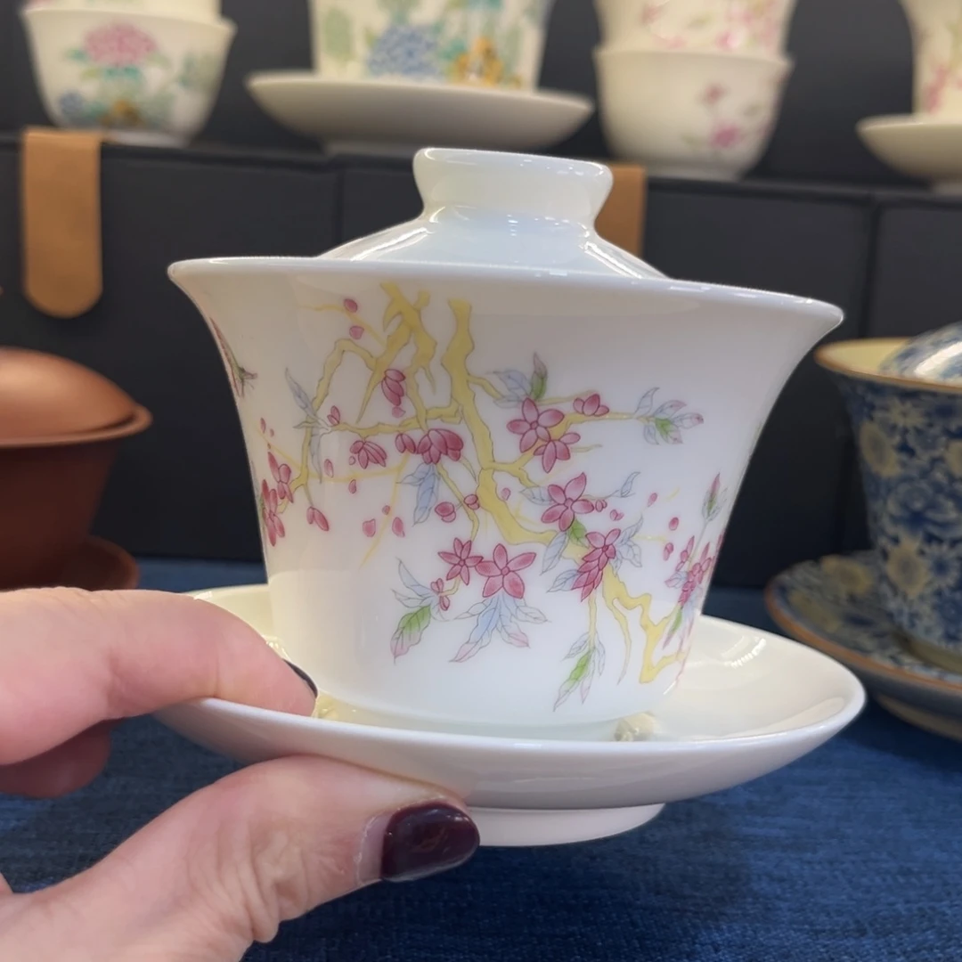 陶景德陶瓷盖碗茶具