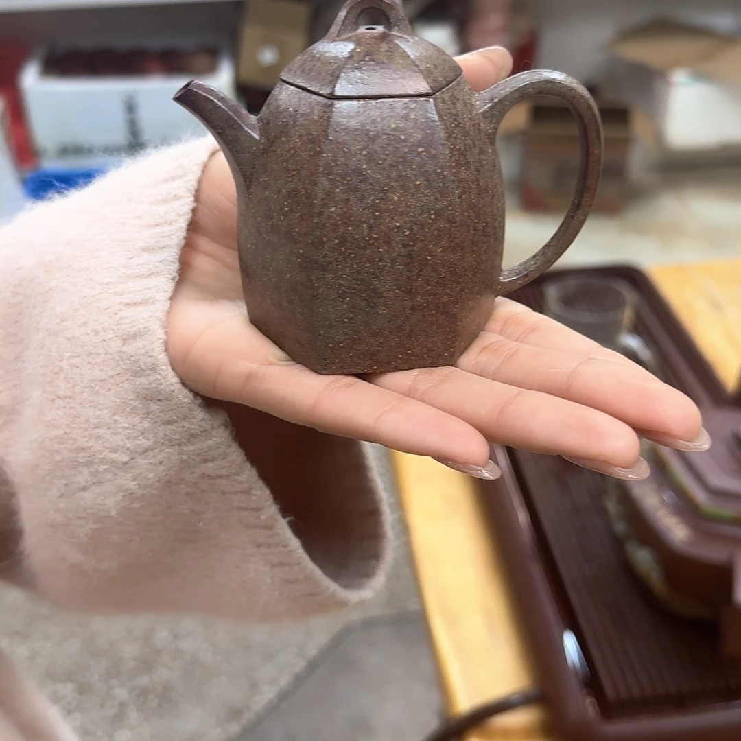 紫砂茶壶紫砂壶六方秦权130cc