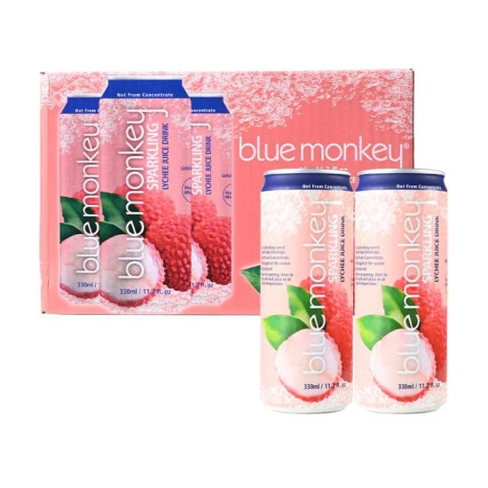 Blue Monkey 越南进口 荔枝果汁气泡饮料(碳酸饮料) 330ml*16