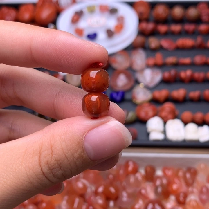 南红玛瑙未镶嵌珠宝半成品老型珠