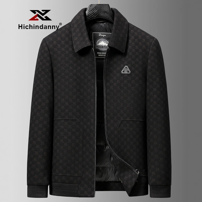 HICHIN男士轻薄防风羽绒服翻领冬季新款时尚保暖鸭绒羽绒夹克外套