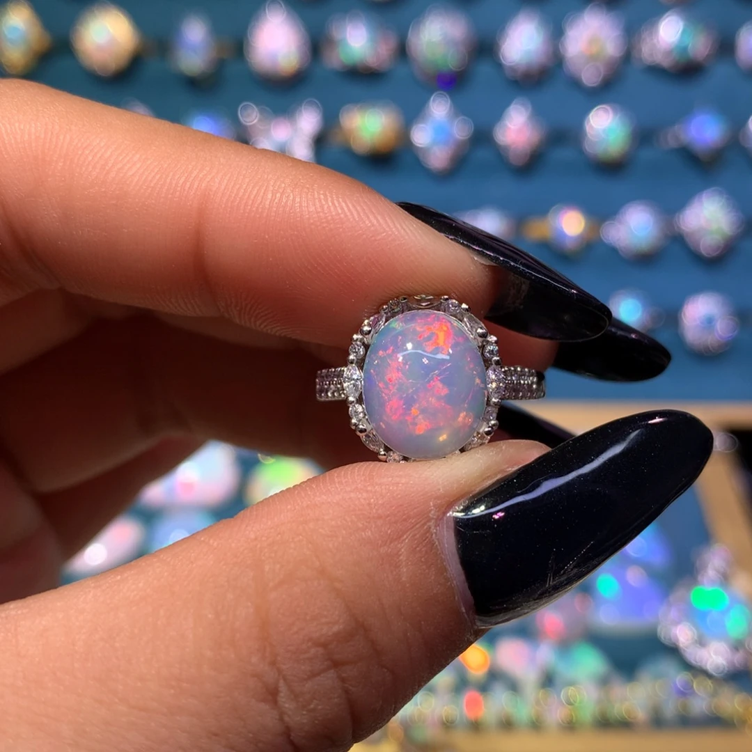 欧泊银S925镶嵌戒指款