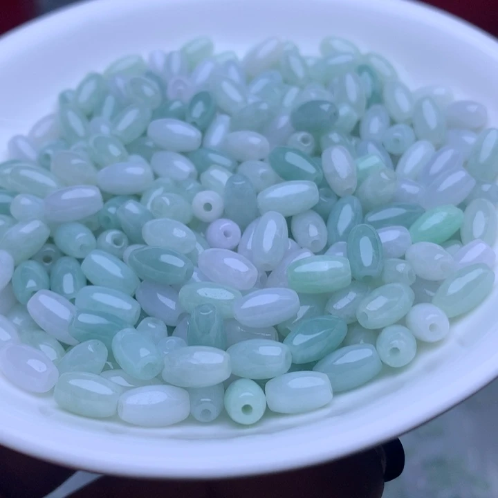 【闪购商品】未镶嵌手链翡翠卡5乘8冰米珠100个