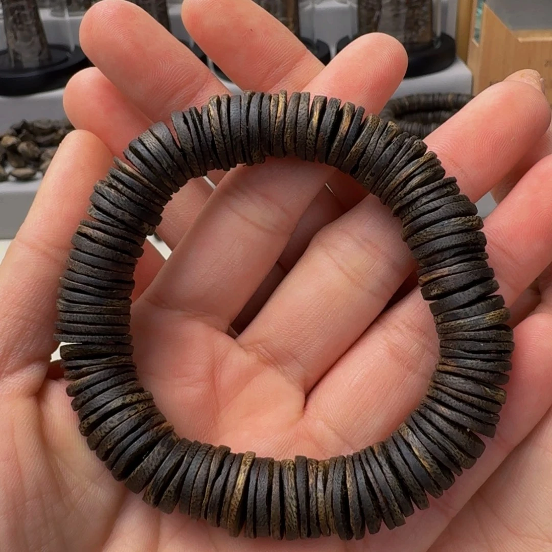 沉香手串棋楠沉香陆河片珠沉水卡13+保23+克手串