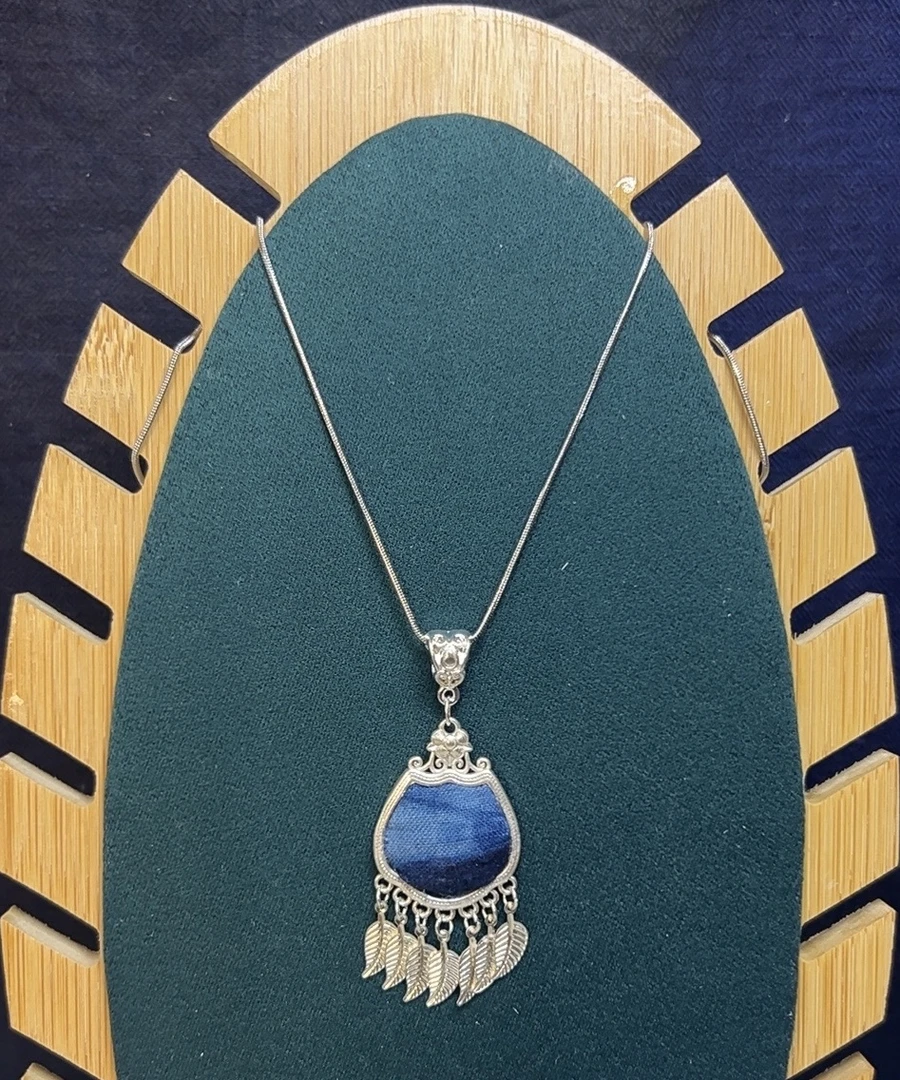 扎染纯手工民族风新中式锁骨吊坠