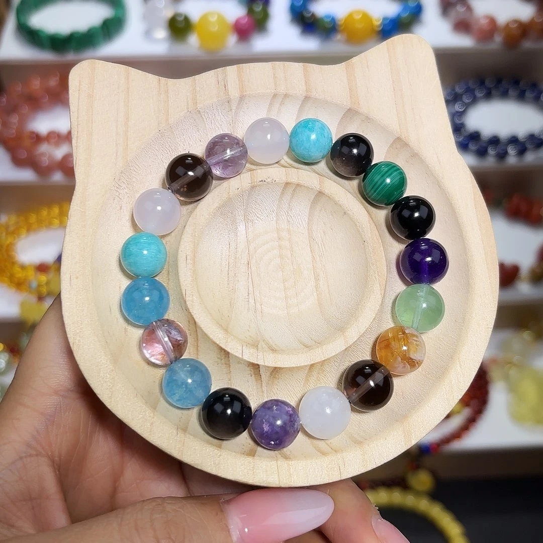 水晶未镶嵌手链天然多宝水晶手串