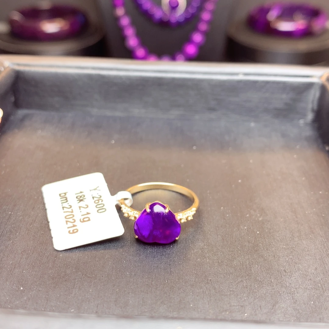 苏纪石（舒俱来）戒指18K金镶嵌