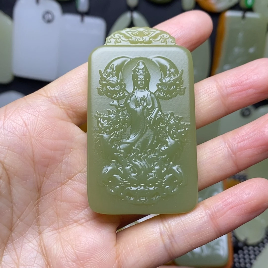 英*新疆昆仑山料观音牌子