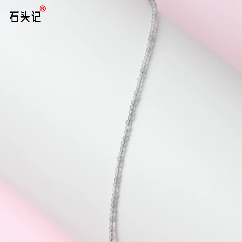 石头记眼镜链子挂脖子时尚款眼镜挂脖挂绳眼镜绳挂链灰月光石串珠