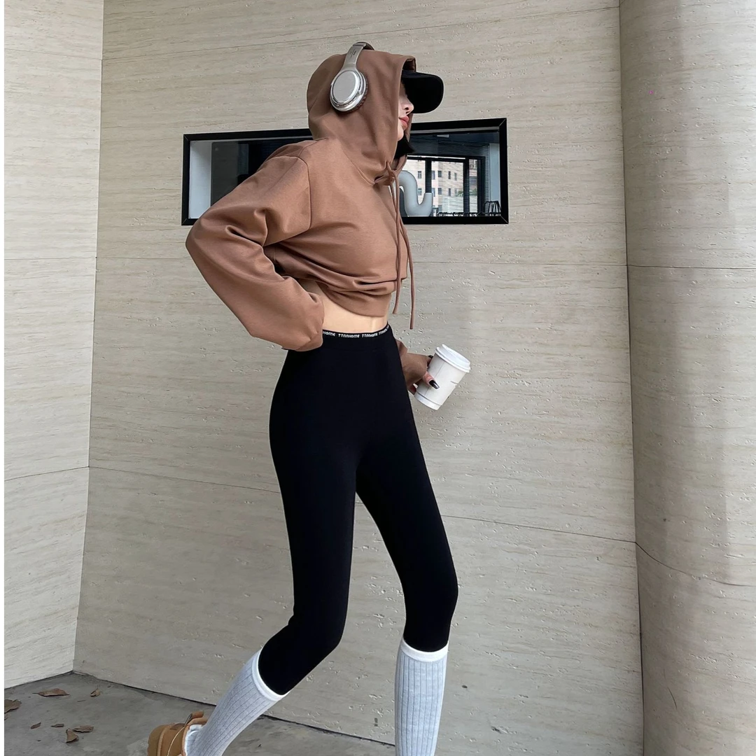 【海燕广州行】纯黑修身打底裤