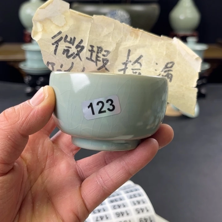 杯仿古釉罗汉杯123号微瑕捡漏