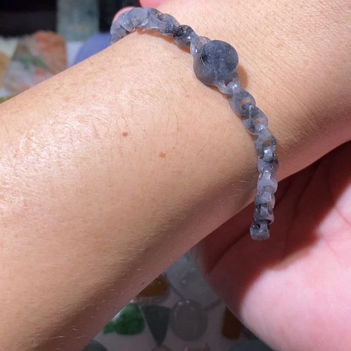 定制翡翠未镶嵌天然翡翠a货乌鸡手链
