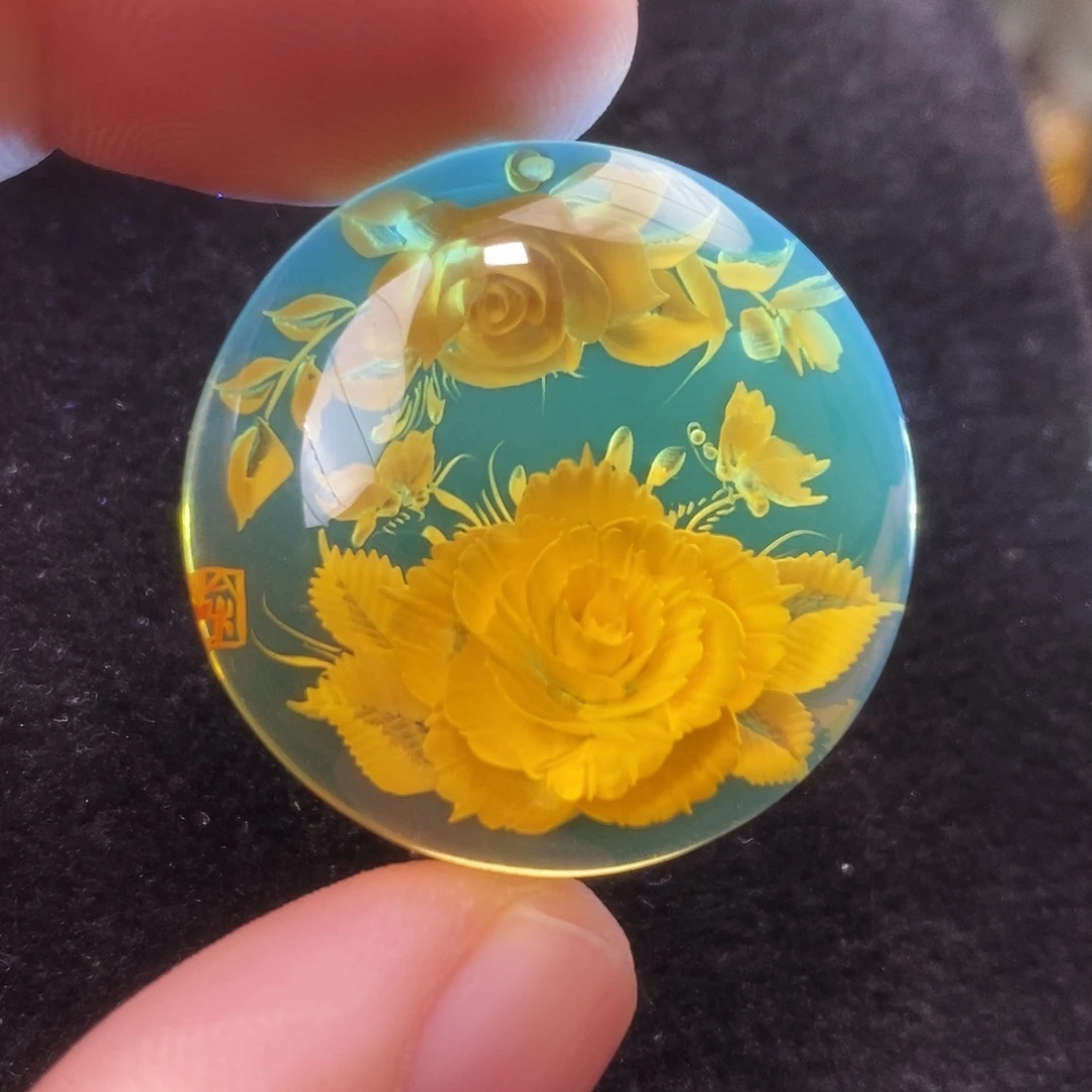 蓝珀未镶嵌吊坠(不含链)