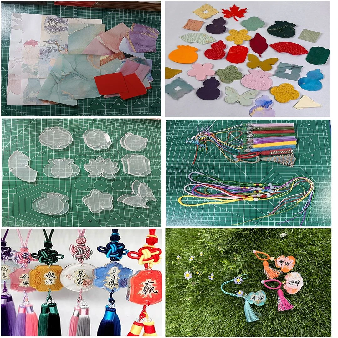 民俗书画文创带流苏手工创意装扮饰品礼品把玩挂件材料配套