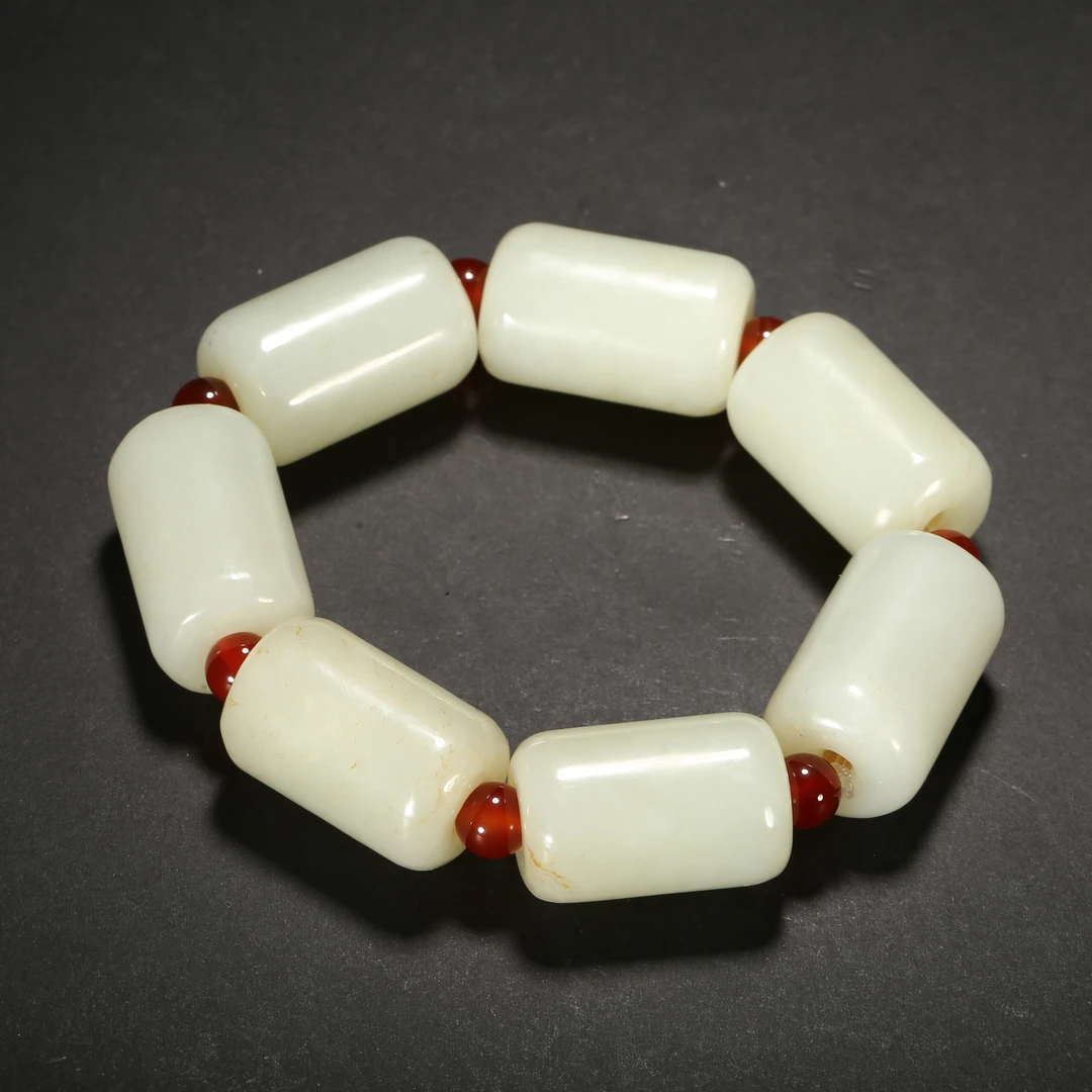 创汇*桶珠玉手串/WBLGR25926086/和田玉【北京文博】