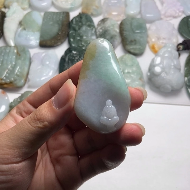 翡翠未镶嵌颈饰悟道36