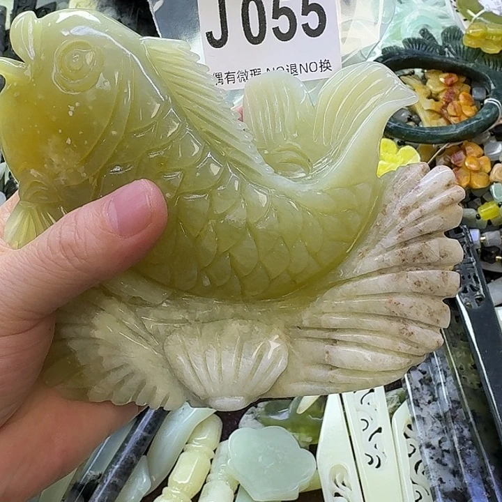 益***禄蛇纹石玉合金发饰