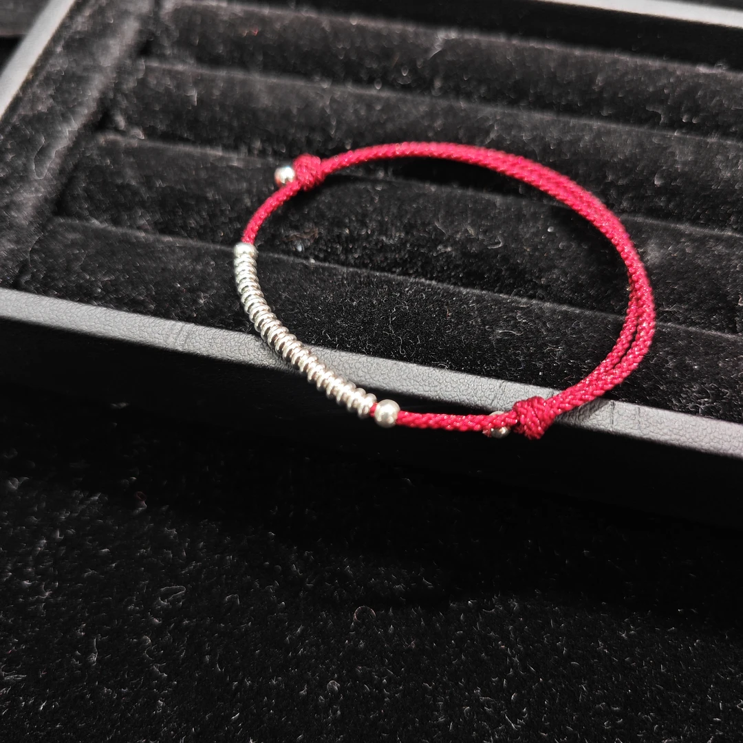 925银布艺手链 十全十美盘缠银手绳A785 yy