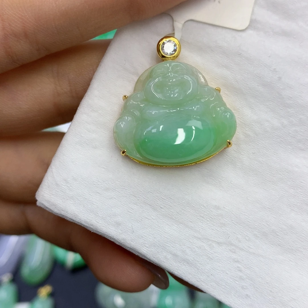 翡翠银S925镶嵌颈饰