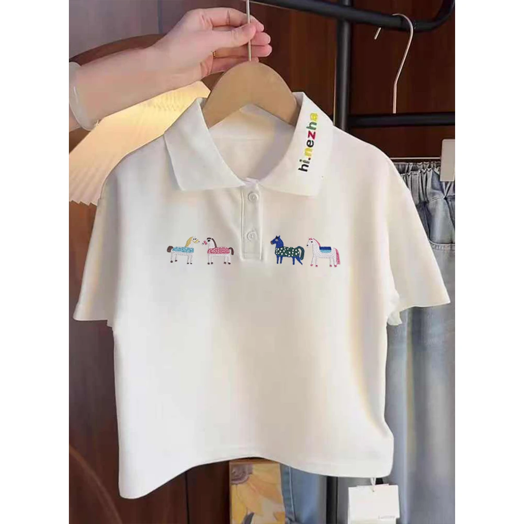 【高定珠地棉重工刺绣】新款儿童夏款POLO短袖
