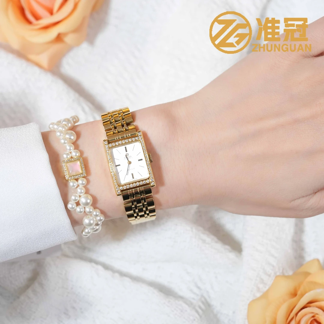 95新 Omega/欧米茄 19.2*27mm自动机械YR4854碟飞后钻瑞士名表