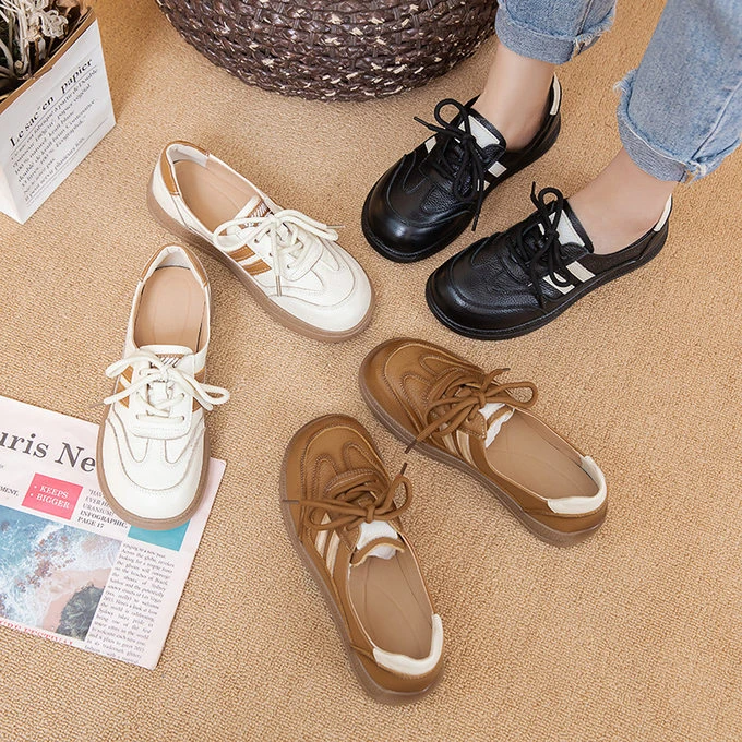 2025新款头层牛皮阿甘鞋德训鞋软底防滑单鞋