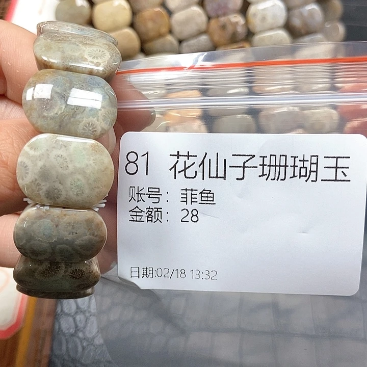 硅化珊瑚（珊瑚玉）手镯未镶嵌菲*81