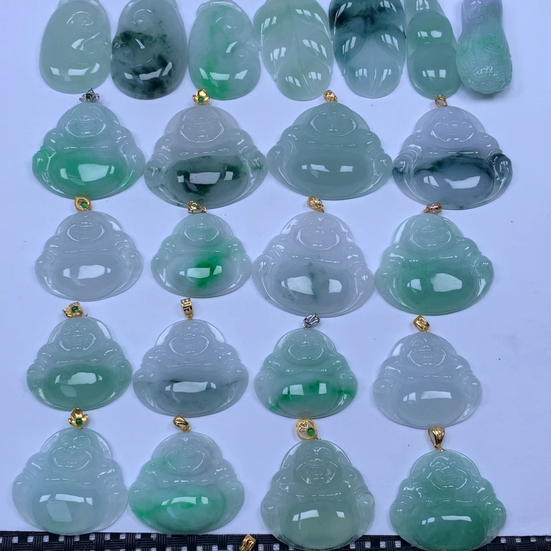 翡翠未镶嵌颈饰天然