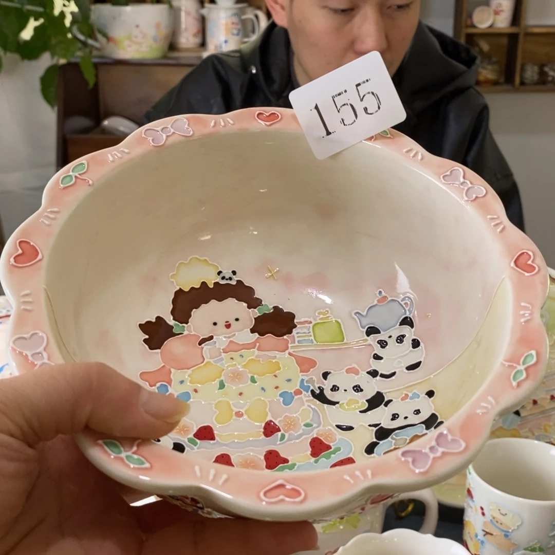 瓷片景德镇釉彩下手绘