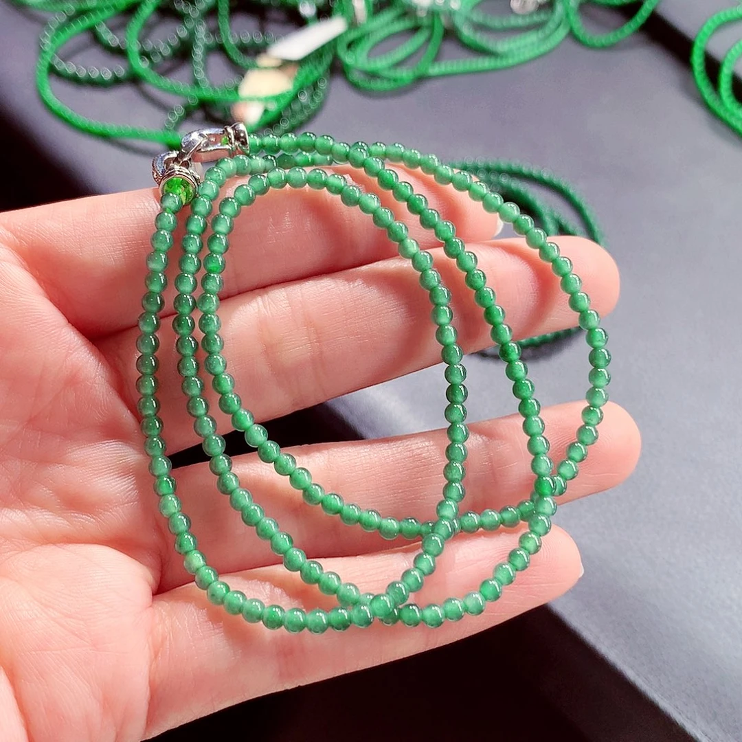 翡翠未镶嵌毛衣链