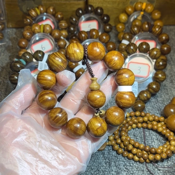 楠木（金丝楠）手串/手链枯木红油水波2.0