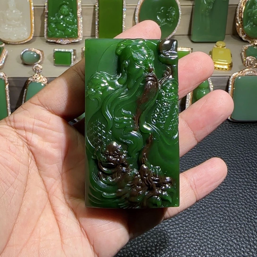 未镶嵌和田玉（碧玉）挂件遇*人