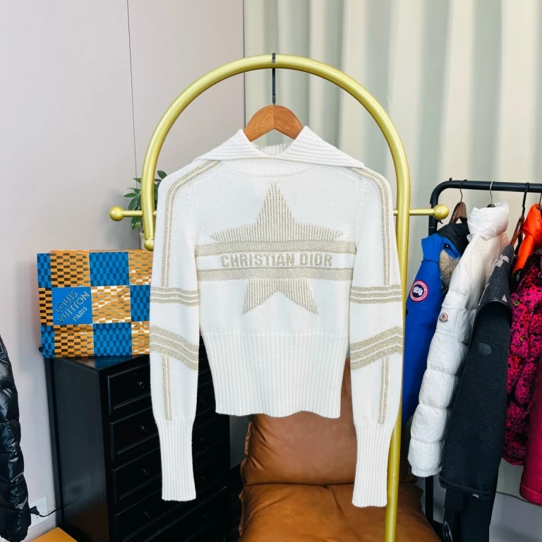 99新 DIOR/迪奥  限定白金滑雪毛衣 36码