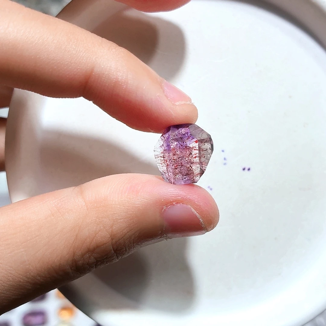 水晶未镶嵌珠宝半成品超七打孔不退换