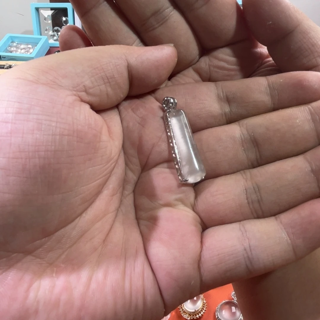 丶***四石英质玉银S925镶嵌无事柱