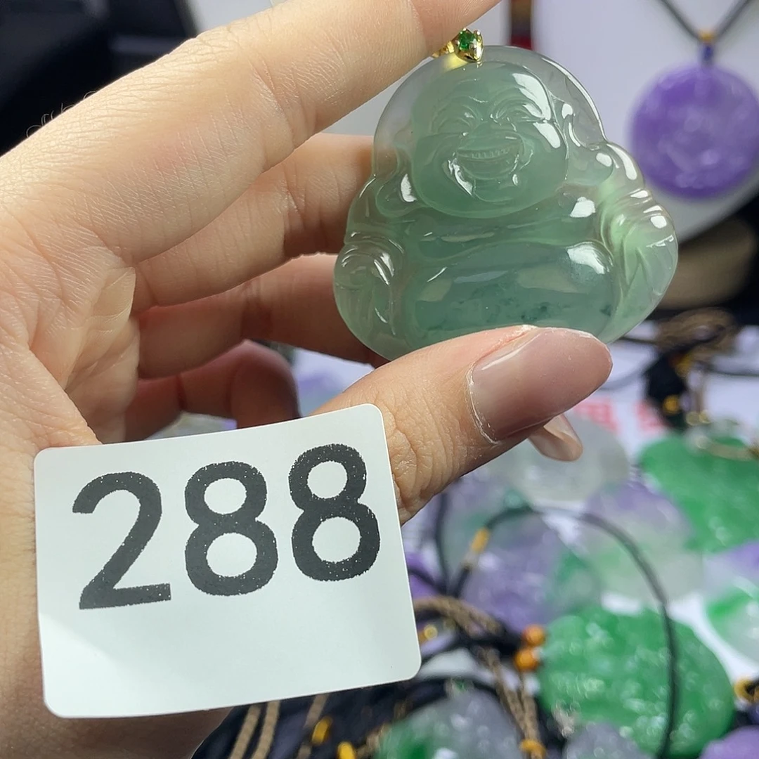 翡翠未镶嵌吊坠(赠链)
