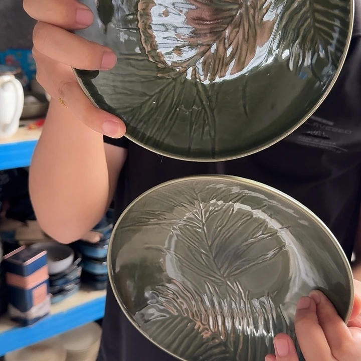 搪瓷浮雕汤碗 2个装