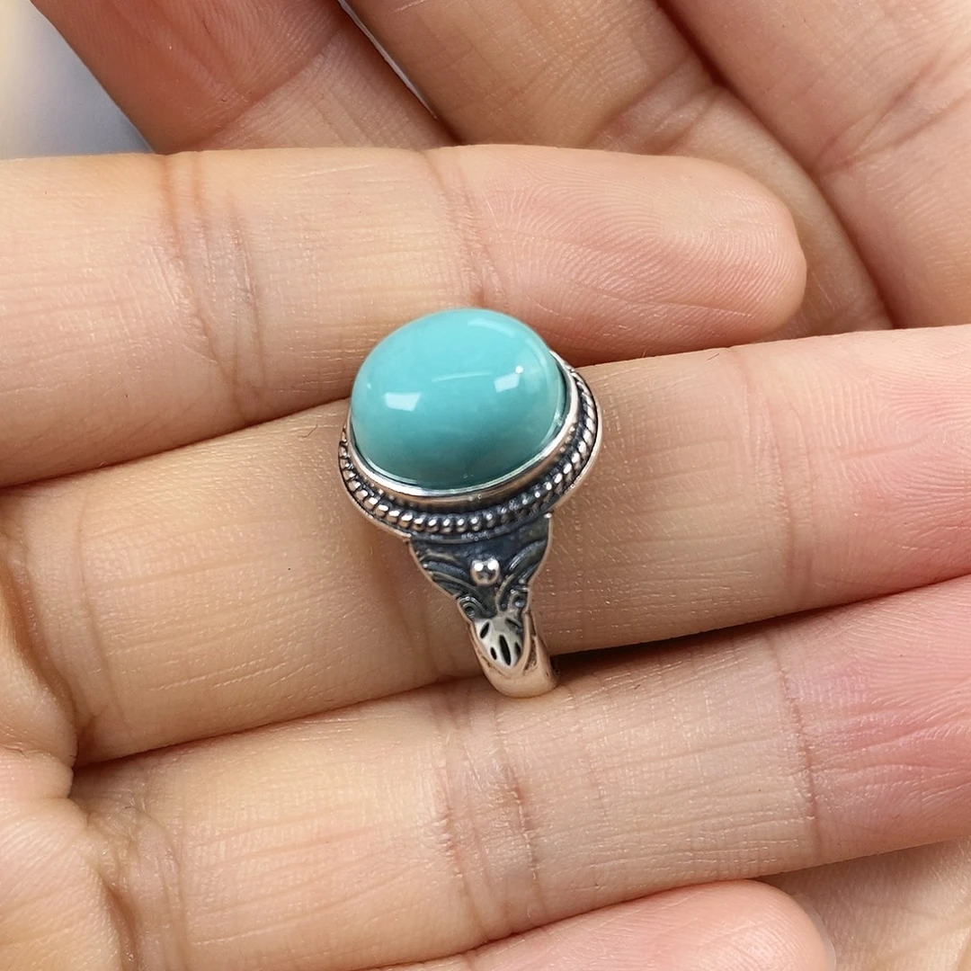 绿松石银S925镶嵌珠宝奇石