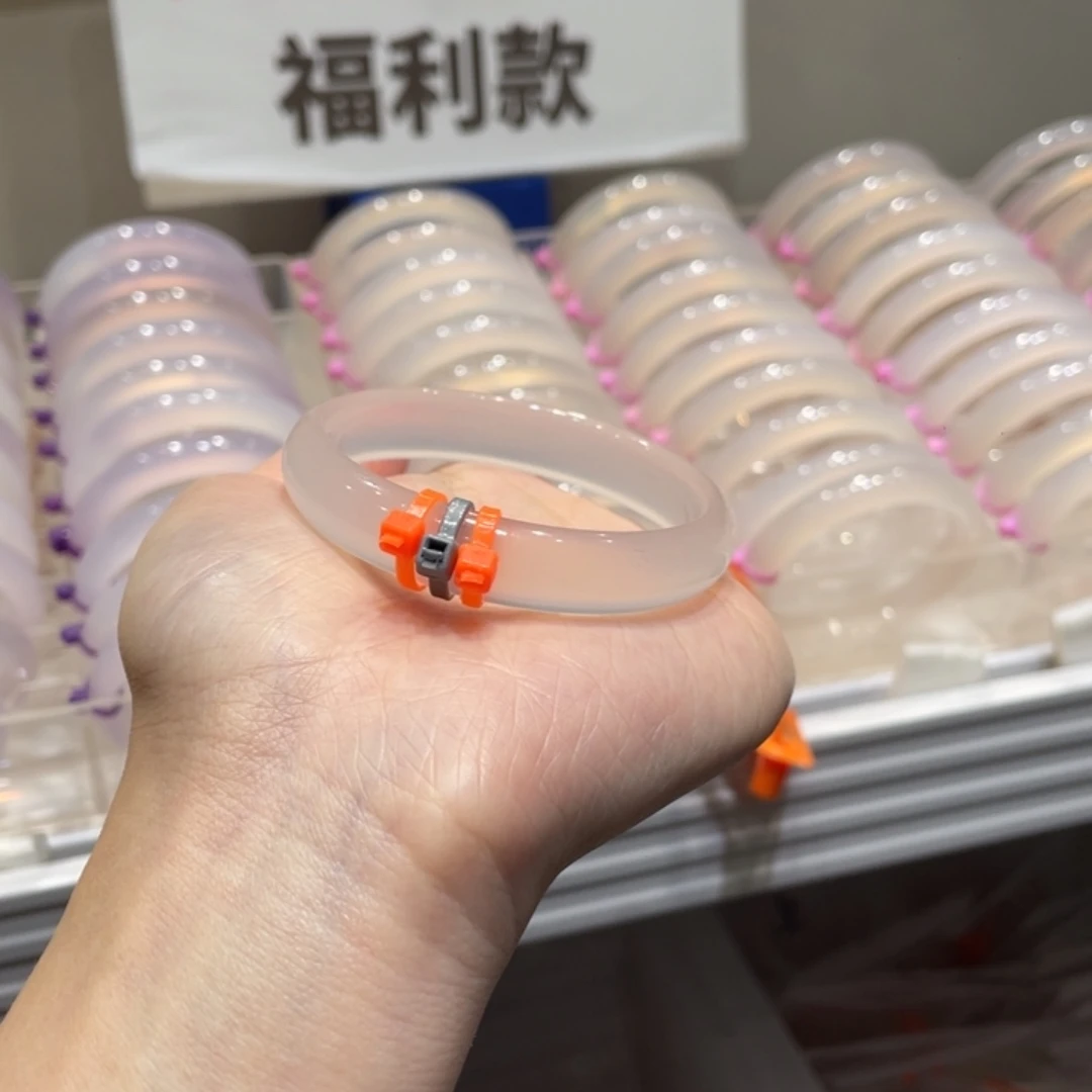 悲****玛瑙/玉髓未镶嵌手镯@灰冰@【52】