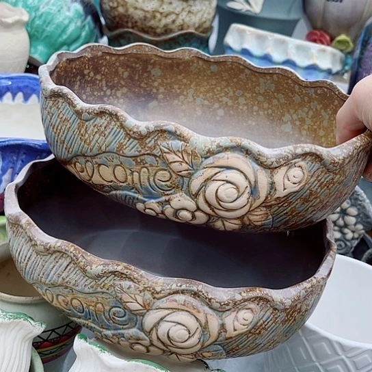 多肉绿植陶瓷花盆9.9包邮，无孔