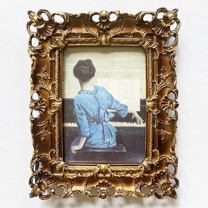 法式做旧树脂相框 复古长方形雕花树脂相框 可挂组合相框照片墙