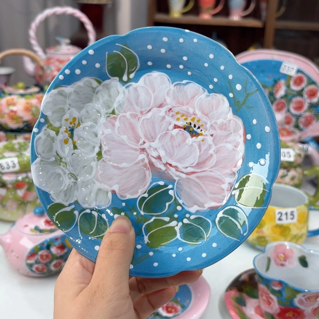 景德镇手绘高温釉下彩陶瓷茶具