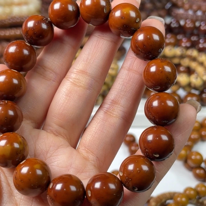 紫金鼠手串14尺寸紫金鼠光珠（反油）