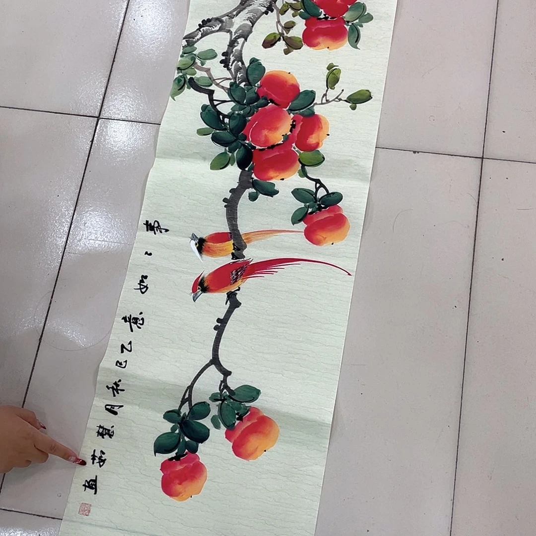 国画纯手绘宣纸画心花鸟山水