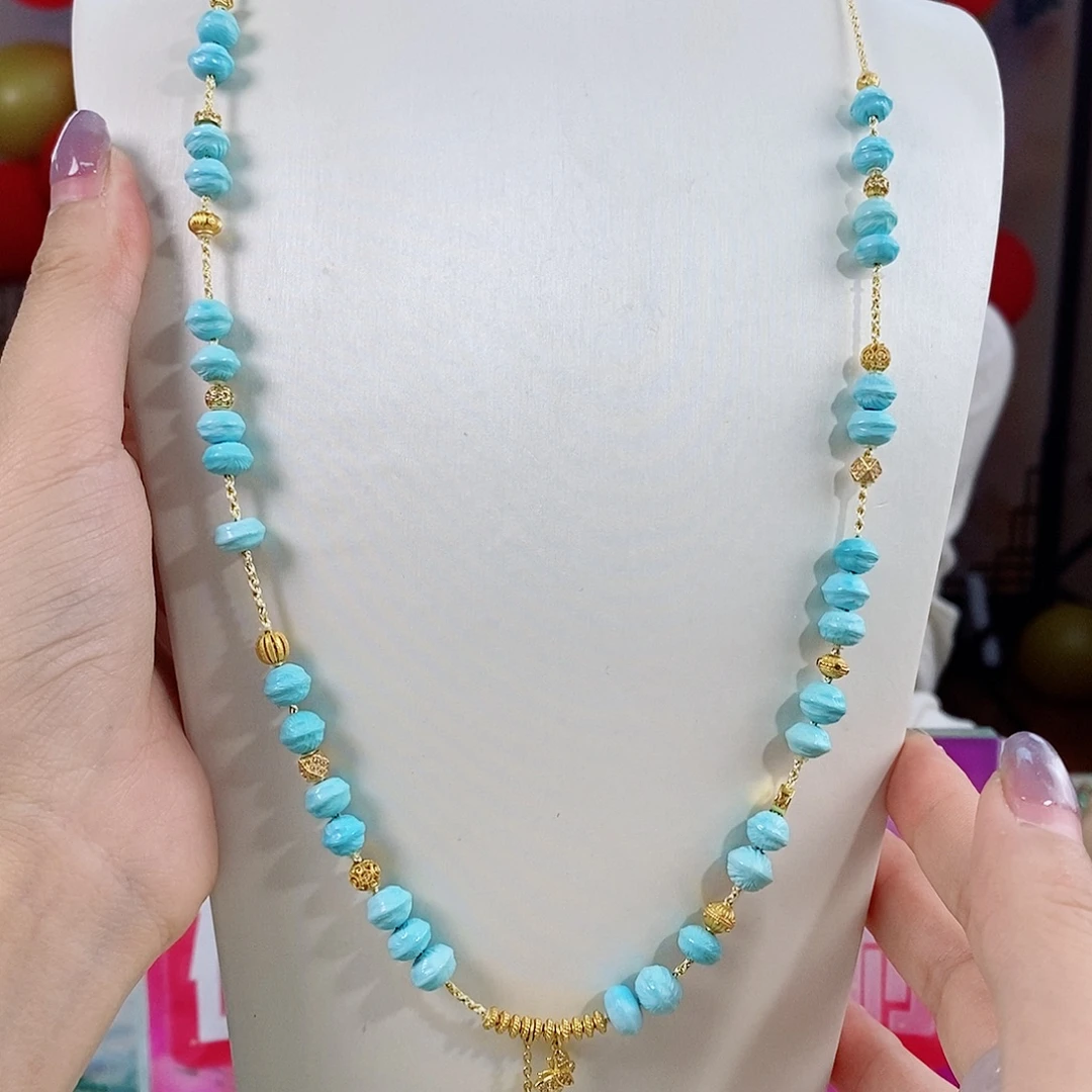 绿松石银S925镀金镶嵌珠宝奇石