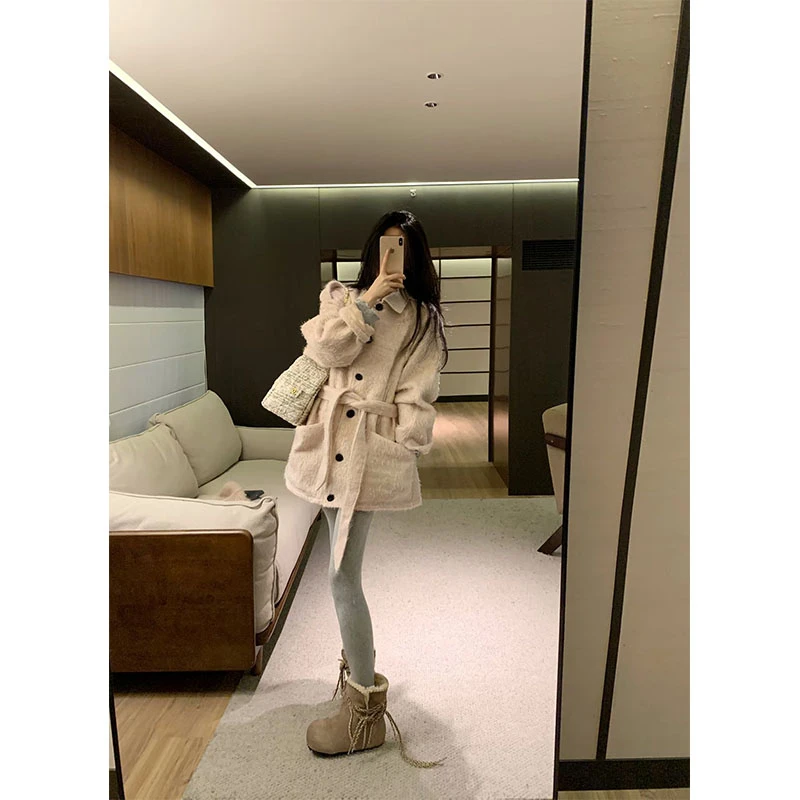 2025秋冬季新款修身显瘦慵懒风百搭气质时尚网红穿搭简约外套上衣