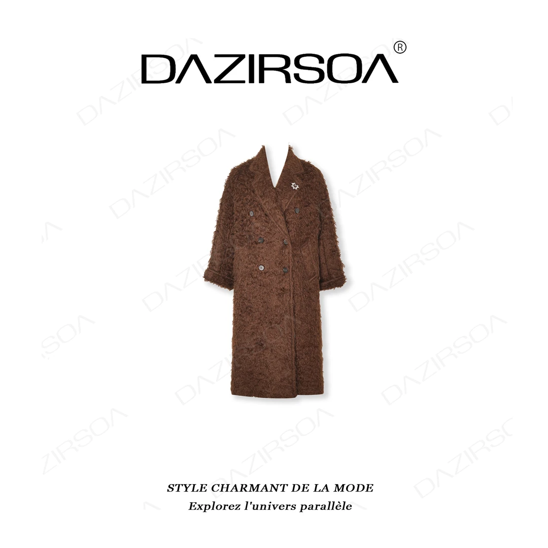 DAZIRSOA/达姿“秋冬转场”时尚百搭复古洋气长大衣外套 FL003