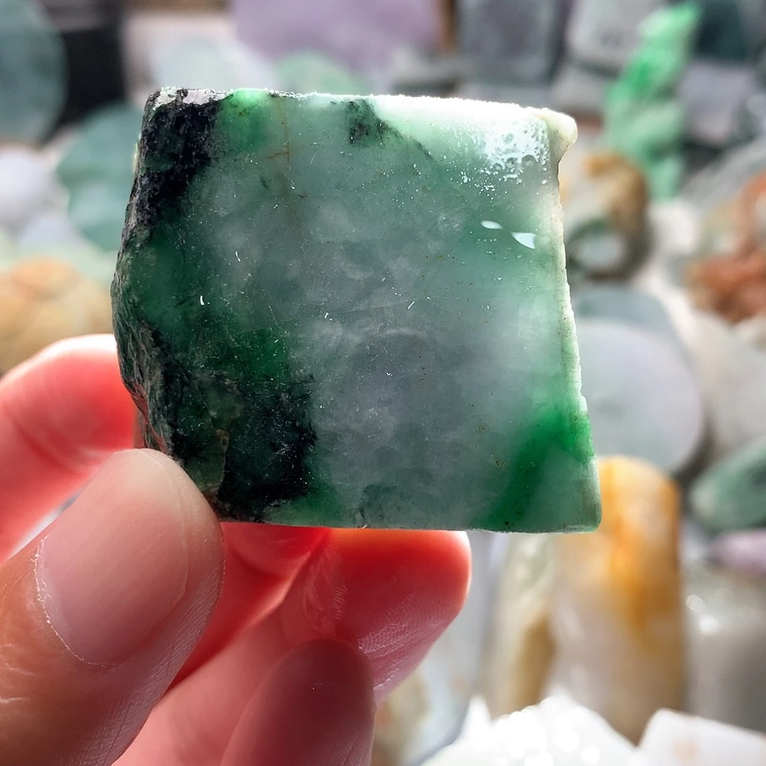 翡翠散珠翡翠原石片料